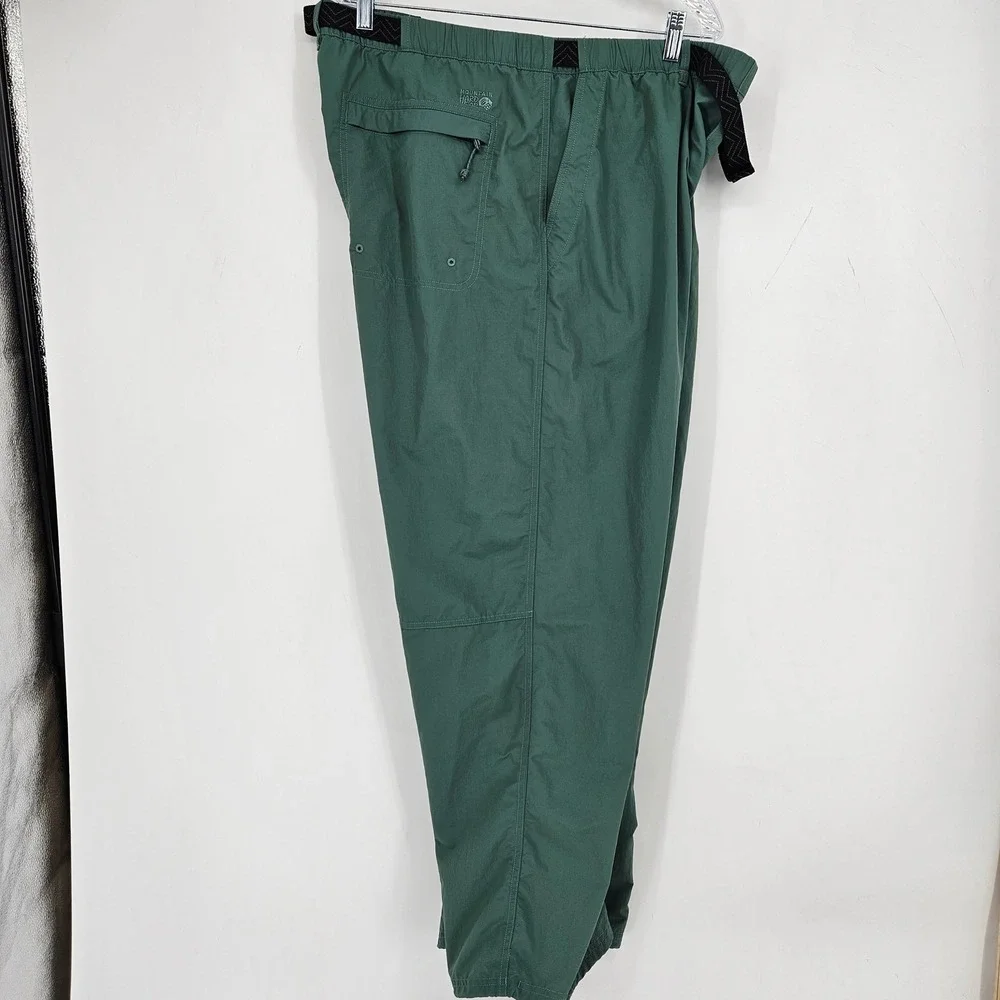 Mountain Hardwear Stryder Pants Mens XXL Green Hiking Outdoors Nylon Belted